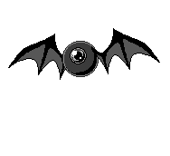 The eyebat likes to sit in your hand and warm itself. Please don't be angry about the slime. Eye bat with black eye and black wings